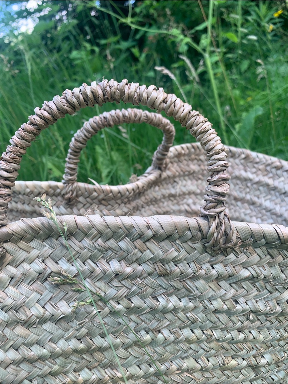 New picnic basket bag handmade beach basket - Picture 7 of 10